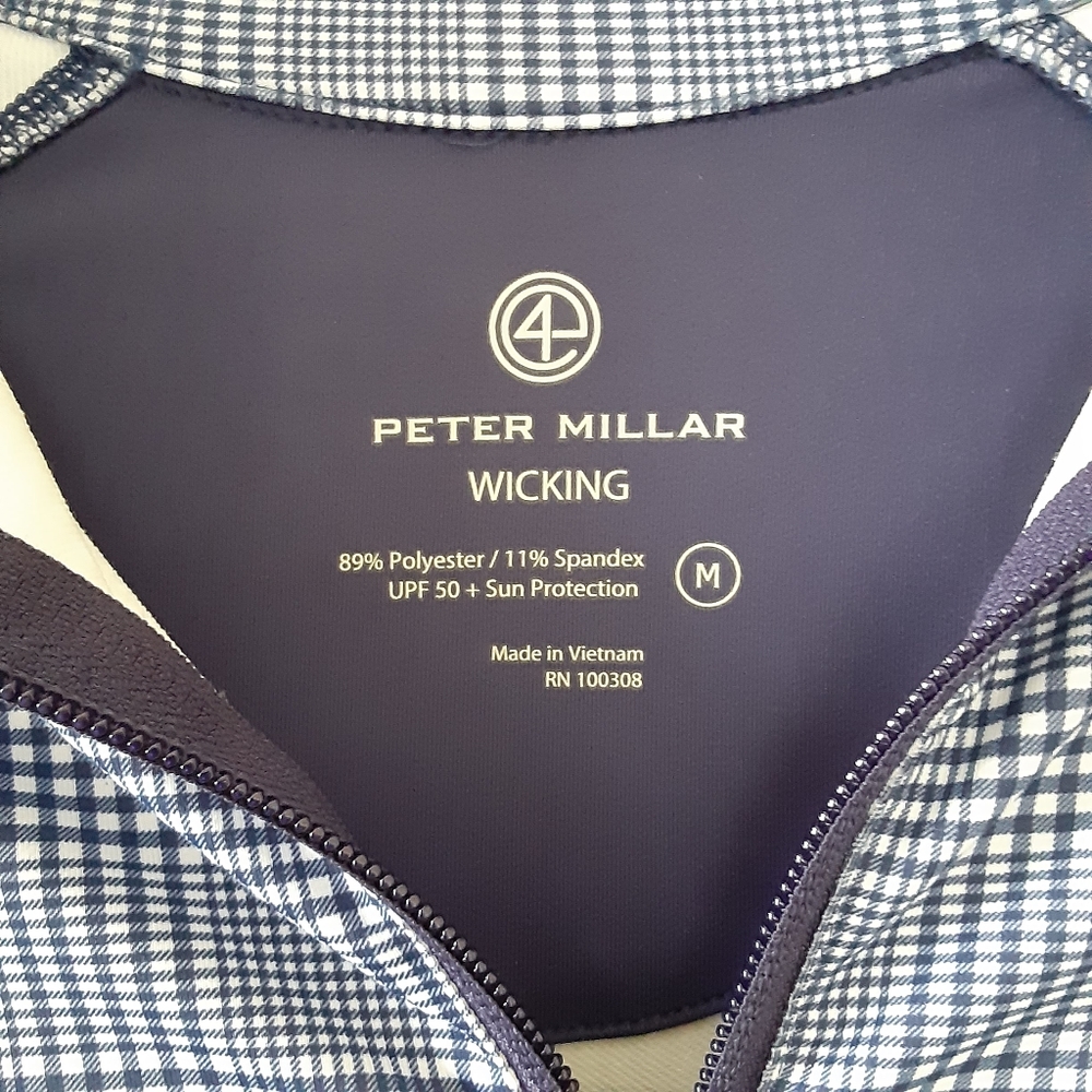 Peter Millar E4 Performance Plaid Print Full Zip - image 4